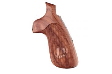 Image of Hogue S&amp;W N-Frame Round Butt Grip w/ Jerry Miculek Logo, Pau Ferro, Checkered, Conversion Style 190662