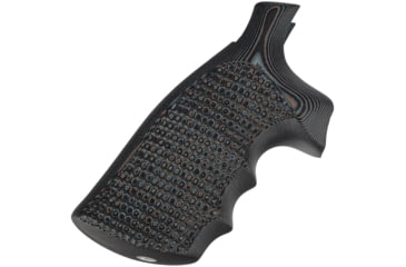 Image of Hogue S&amp;W N Frame Square Butt Grip, Finger Grooves, Piranha, G10 - G-Mascus, Black/Grey, 29137