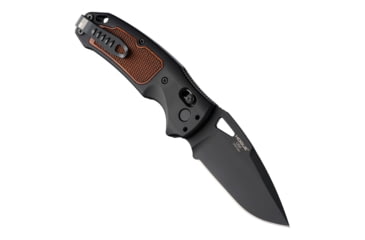 Image of Hogue Sig K320 AXG Classic Folding Knife, 3.5in, Black Cerekote Finish, CPM-S30V, Drop Point, Black/Walnut Handle, 6061-T6 Hard-Anodized Aluminum Handle, 36377
