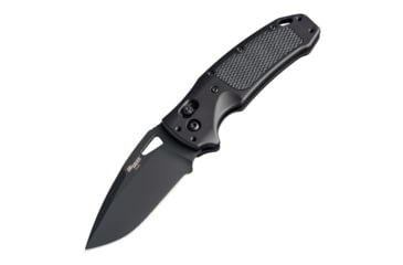 Image of Hogue Sig K320 AXG Pro Folding Knife, 3.5in, Black Cerekote Finish, CPM-S30V, Drop Point, Black Handle, 6061-T6 Hard-Anodized Aluminum Handle, 36374