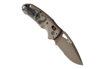 Image of Hogue Sig K320 AXG Scorpion Folding Knife, 3.5in, FDE Cerekote, CPM-S30V, Drop Point, FDE Handle, 6061-T6 Hard-Anodized Aluminum Handle, 36378