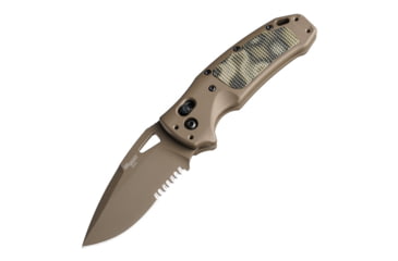 Image of Hogue SIG K320 AXG Scorpion Folding Knife, 3.5in, FDE Cerekote, CPM-S30V, Drop Point, FDE Handle, 6061-T6 Hard-Anodized Aluminum Handle, 36378