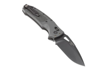 Image of Hogue Sig K320 Tactical Folding Knife, 3.5in, Black Cerekote Finish, CPM-S30V, Drop Point, Gray Handle, Polyamide Nylon 12 Handle, 36372
