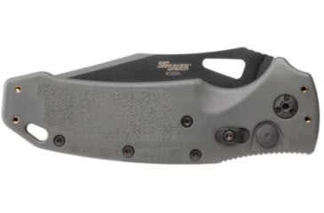 Image of Hogue Sig K320A Automatic Folding Knife, 3.5in, CPM S30V Stainless, Tanto Blade, Black Cerakote, Grey Polymer Handle, 36322
