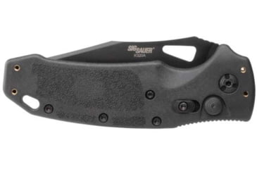 Image of Hogue Sig K320A Automatic Folding Knife, 3.5in, CPM S30V Stainless, Tanto Blade, Black Cerakote, Black Polymer Handle, 36320