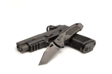 Image of Hogue Sig K320A Automatic Folding Knife, 3.5in, CPM S30V Stainless, Tanto Blade, Black Cerakote, Black Polymer Handle, 36320
