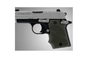 Image of Hogue Sig P938 Rubber Grip, Ambidextrous, w/Finger Grooves OD Green 109740
