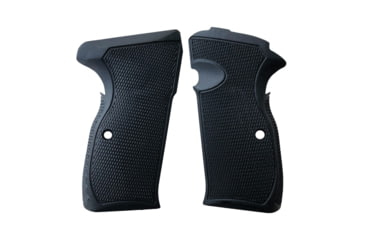 Image of Hogue Sig Sauer P210 American Model Non-Ambi Grip, Alum and Steel Frame, Checkered, G10, Solid Black, 12179
