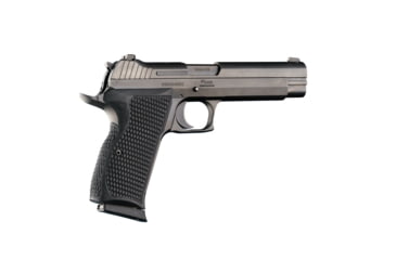 Image of Hogue Sig Sauer P210 American Model Non-Ambi Grip, Alum and Steel Frame, Piranha, G10, Solid Black, 12139