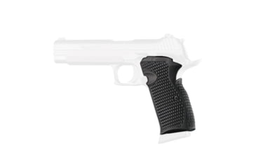 Image of Hogue Sig Sauer P210 American Model Non-Ambi Grip, Alum and Steel Frame, Piranha, G10, Solid Black, 12139