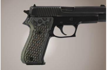 Image of Hogue SIG Sauer P220 American Chain Link G-10 - G-Mascus Black/Gray 20117-BLKGRY