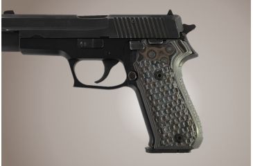 Image of Hogue SIG Sauer P220 American Chain Link G-10 - G-Mascus Black/Gray 20117-BLKGRY