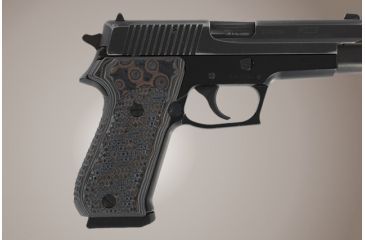 Image of Hogue SIG Sauer P220 American Piranha Grip G-10 - G-Mascus Black/Gray 20137-BLKGRY