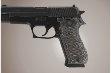 Image of Hogue SIG Sauer P220 American Piranha Grip G-10 - G-Mascus Black/Gray 20137-BLKGRY