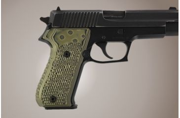 Image of Hogue SIG Sauer P220 American Piranha Grip G-10 - G-Mascus Green 20138