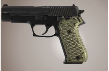 Image of Hogue SIG Sauer P220 American Piranha Grip G-10 - G-Mascus Green 20138