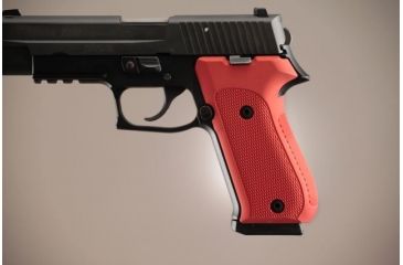 Image of Hogue SIG Sauer P220 DAK American Checkered Aluminum - Matte Red Anodized 20152