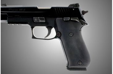 Image of Hogue Sig Sauer P220 Handgun Grip Sao American Aluminum Matte Black Anodized 21140 1h Gu 21140