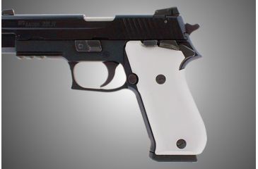 Image of Hogue Sig Sauer P220 Handgun Grip Sao American Aluminum Matte Clear Anodized 21144 1h Gu 21144