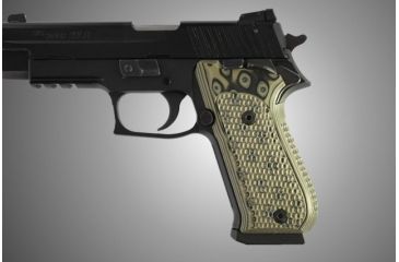 Image of Hogue SIG Sauer P220 SAO American Piranha Grip G-10 - G-Mascus Green 21128