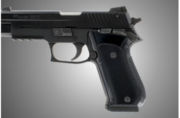 Image of Hogue Sig Sauer P220 Sao American Checkered Aluminum Brushed Gloss Black Anodized 21156