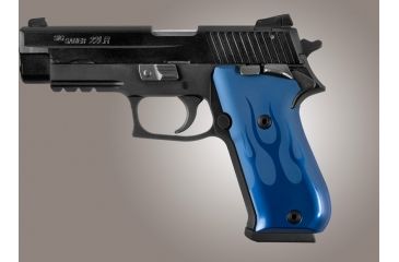 Image of Hogue SIG Sauer P220 SAO American Flames Aluminum - Blue Anodized 21123