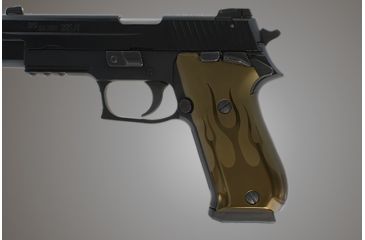 Image of Hogue Sig Sauer P220 Sao American Flames Aluminum Green Anodized 21121