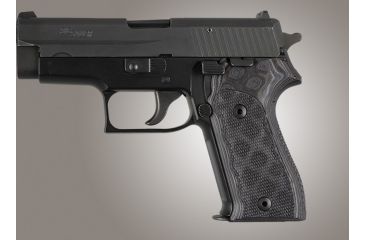Image of Hogue SIG Sauer P225 Checkered G-10 - G-Mascus Black/Gray 27177-BLKGRY
