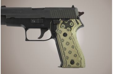 Image of Hogue Sig Sauer P225 Checkered G 10 Od Green Camo 27178