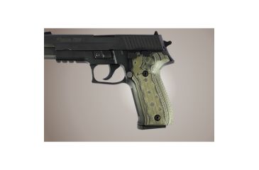 Image of Hogue SIG Sauer P226 Checkered G-10 - OD Green Camo 26178
