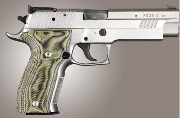 Image of HOGUE SIG Sauer P226 DA/SA Allround Checkered G10, G-Mascus Green, Green 23158