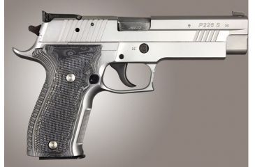 Image of HOGUE SIG Sauer P226 DA/SA Allround Piranha Grip G10, G-Mascus Black/Gray, Black/Grey 23127