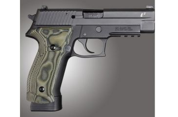 Image of HOGUE SIG Sauer P226 DA/SA Magrip Checkered G10, G-Mascus Green, Green 23178
