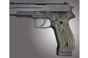 Image of HOGUE SIG Sauer P226 DA/SA Magrip Checkered G10, G-Mascus Green, Green 23178