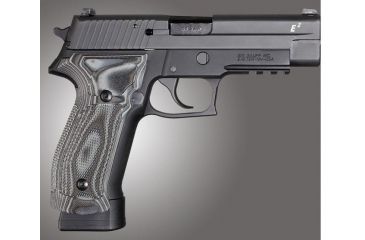 Image of HOGUE SIG Sauer P226 DA/SA Magrip Checkered G10, G-Mascus Black/Gray, Black/Grey 23177