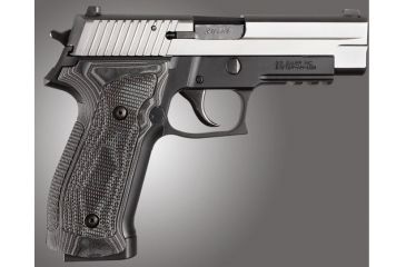 Image of HOGUE SIG Sauer P226 DA/SA Magrip Piranha Grip G10, G-Mascus Black/Gray, Black/Grey 23137