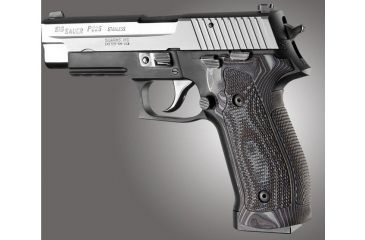 Image of HOGUE SIG Sauer P226 DA/SA Magrip Piranha Grip G10, G-Mascus Black/Gray, Black/Grey 23137