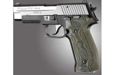 Image of HOGUE SIG Sauer P226 DA/SA Magrip Piranha Grip G10, G-Mascus Green, Green 23138