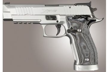 Image of HOGUE SIG Sauer P226 SAO X5 X6 Checkered G10, G-Mascus Black/Gray, Black/Grey 33177