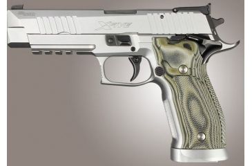 Image of HOGUE SIG Sauer P226 SAO X5 X6 Checkered G10, G-Mascus Green, Green 33178