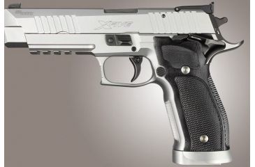 Image of HOGUE SIG Sauer P226 SAO X5 X6 Checkered G10, Solid Black, Black 33179