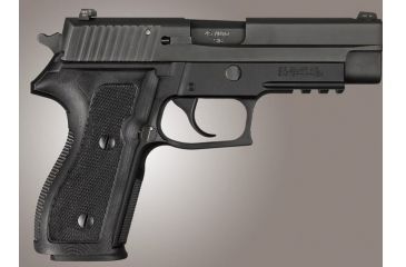 Image of HOGUE SIG Sauer P227 DA/SA Checkered G10, Solid Black, Screws And Bushings Included, Black 47179