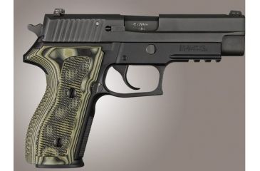 Image of HOGUE SIG Sauer P227 DA/SA Piranha Grip G10, G-Mascus Green, Screws And Bushings Included, Green 47138