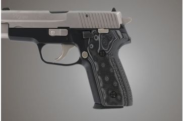 Image of Hogue SIG Sauer P228 P229 Checkered G-10 - G-Mascus Black/Gray 28177-BLKGRY