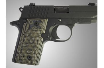 Image of Hogue SIG Sauer P238 Checkered G-10 - G-Mascus Green 38178