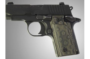 Image of Hogue SIG Sauer P238 Checkered G-10 - G-Mascus Green 38178
