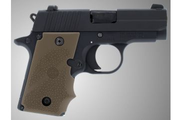 Image of Hogue SIG Sauer P238 Rubber Grip with Finger Grooves Desert Tan 38003