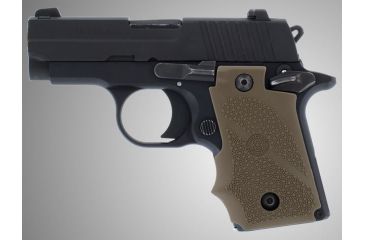 Image of Hogue SIG Sauer P238 Rubber Grip with Finger Grooves Desert Tan 38003