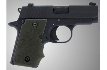 Image of Hogue SIG Sauer P238 Rubber Grip with Finger Grooves OD Green 38001