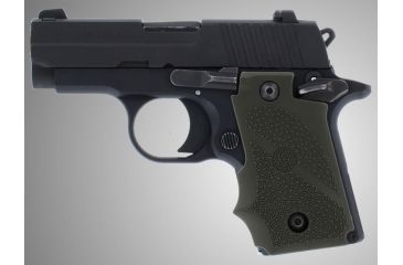 Image of Hogue SIG Sauer P238 Rubber Grip with Finger Grooves OD Green 38001